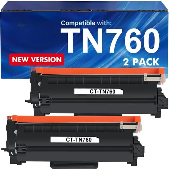 TN760 Toner for Brother Printer TN730: Compatible for Brother TN 760 TN-760 730 MFC-L2710DW DCP-L2550DW HL-L2395DW MFC-L2750DW TN-730/TN-760 TN-730 HL-L2350DW HL-L2370DW HL-L2390DW Black Cartridge