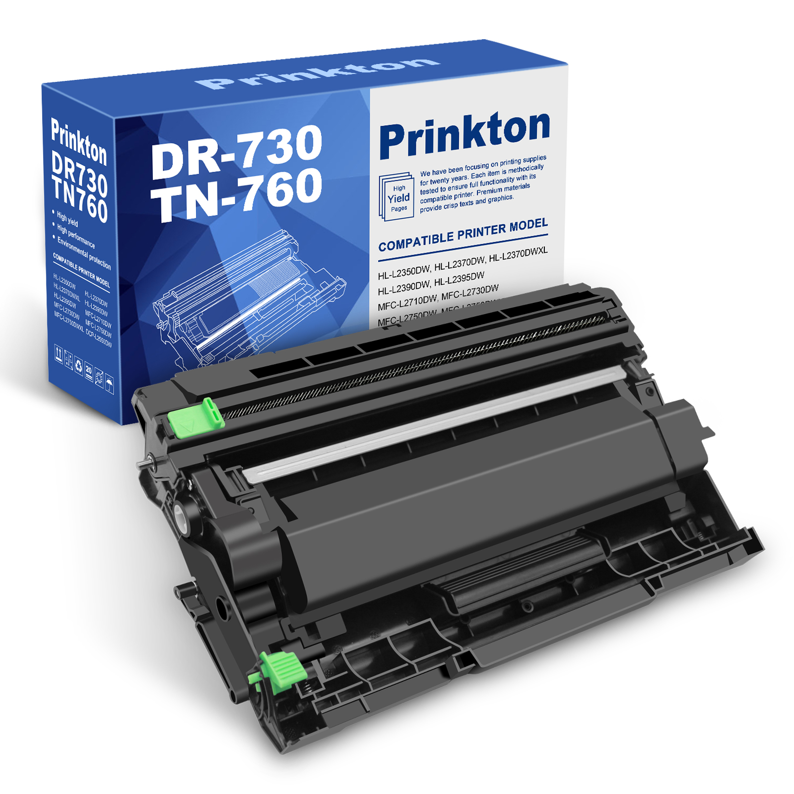 TN760 Toner Cartridge and DR730 Drum Unit Replacement for Brother TN