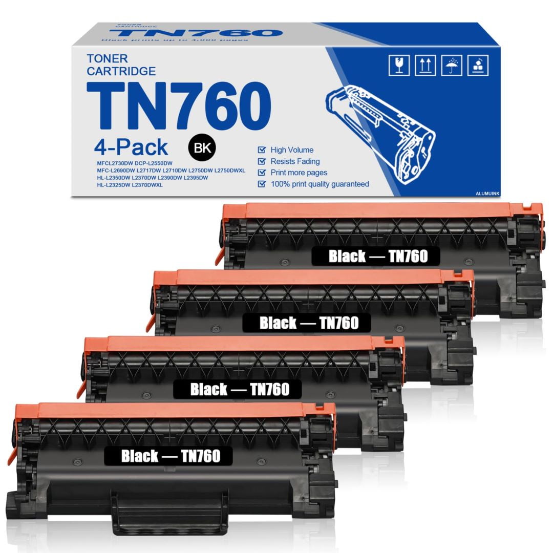 TN760 Toner Cartridge High Yield Replacement for Brother HLL2390DWHL