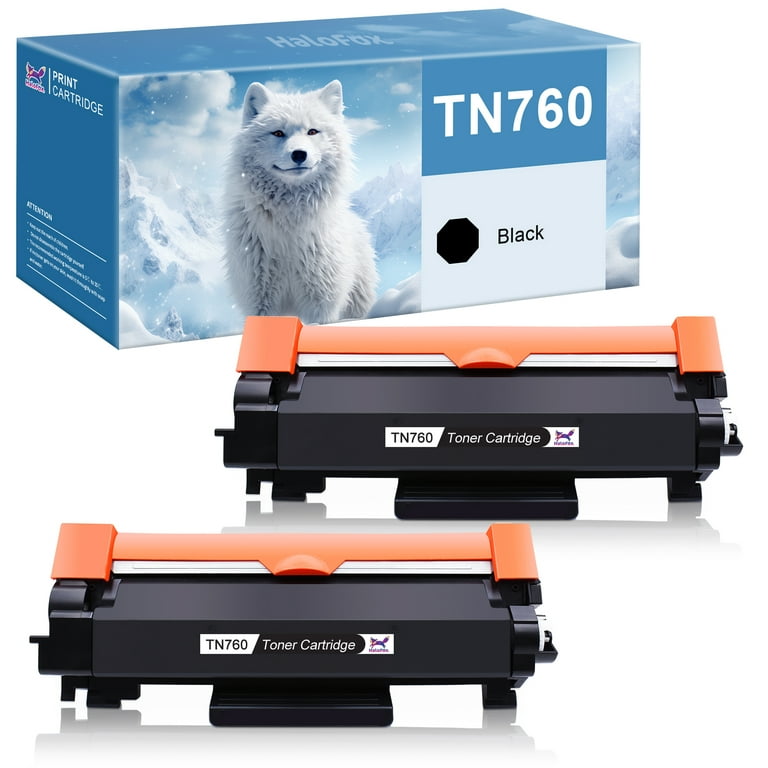 TN760 Toner Cartridge Replacement for Brother TN760 TN-760 TN730 TN-730 for  MFC-L2710DW MFC-L2750DW HL-L2370DW HL-L2395DW DCP-L2550DW HL-L2350DW  Printer Toner Cartridges(2 Black) 