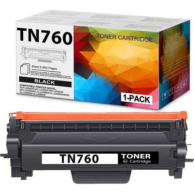 TN760 Toner Cartridge Replacement for Brother HLL2390DW L2395DW DCP