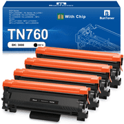 TN760 Toner Cartridge Replacement for Brother Toner TN760 TN730 TN-760 TN-730 for MFC-L2710DW HL-L2370DW HL-L2350DW DCP-L2550DW Printer 4 Black