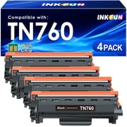 TN760 Toner Compatible for Brother Toner TN760 for Brother TN760 Toner Cartridge for TN 760 TN730 4 Pack