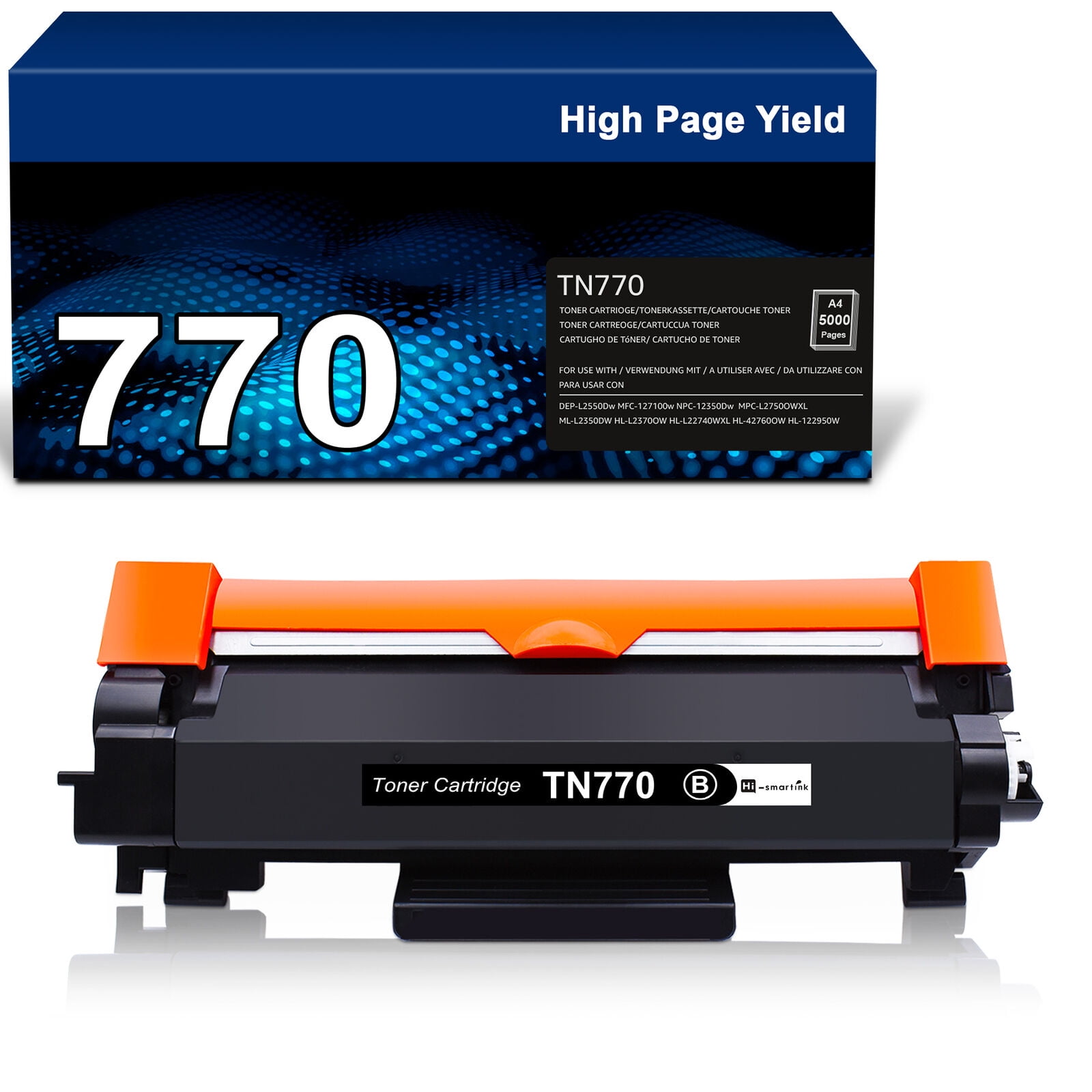 TN770 High Yield Compatible Toner Cartridge Replacement for Brother TN-770  TN760 Black Toner Cartridge for HL-L2370DW HL-L2370DWXL MFC-L2750DW