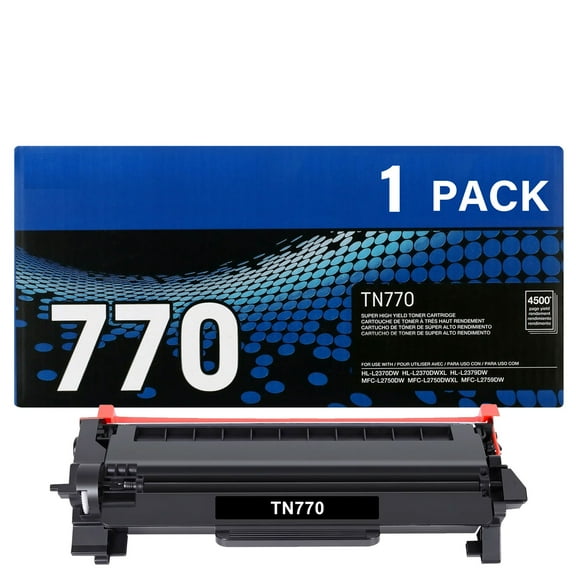 TN770 High Yield Compatible Toner Cartridge Replacement for Brother TN-770 TN760 Black Toner Cartridge for HL-L2370DW HL-L2370DWXL MFC-L2750DW MFC-L2750DWXL Printer (Black, 1 Pack)