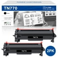 thumbnail image 1 of TN770 Toner Cartridge Compatible for Brother TN-770 TN770 High Yield Toner for MFC-L2750DW MFC-L2750DWXL HL-L2370DW HL-L2370DWX Printer (Black, 2-Pack), 1 of 7