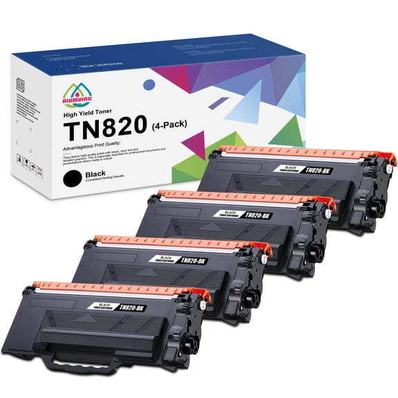 TN820 4-Pack Black Toner Cartridge Compatible Brother TN-820 Toner For MFC-L6700DW MFC-L6750DW Printer