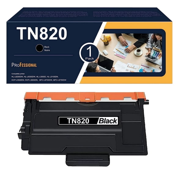 TN820 Black Toner Cartridge 1-Pack Replacement for TN820 Toner Compatible for HL-L5000D Printer.