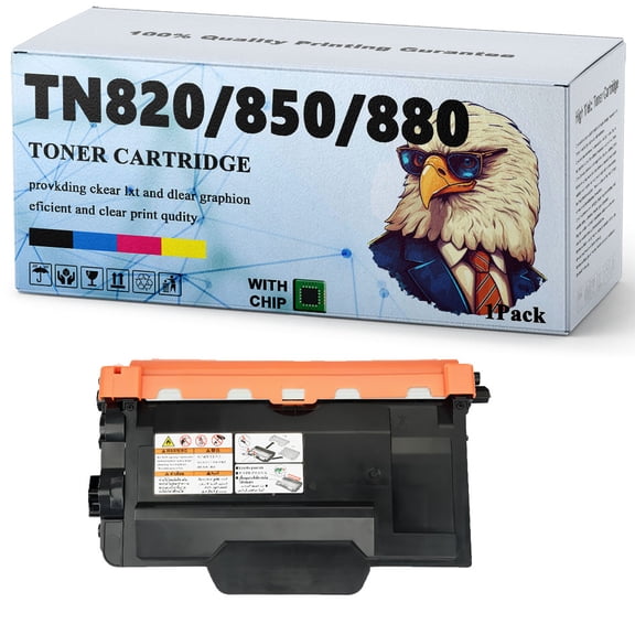 TN820/TN850/TN880 Black Toner Cartridge High Yield Replacement for Brother MFC-L5700DW MFC-L5800DW MFC-L5850DW MFCL5900DW MFC-L6700DW MFC-L6750DW MFC-L6800DW MFC-L6900DW Printer,with Chip