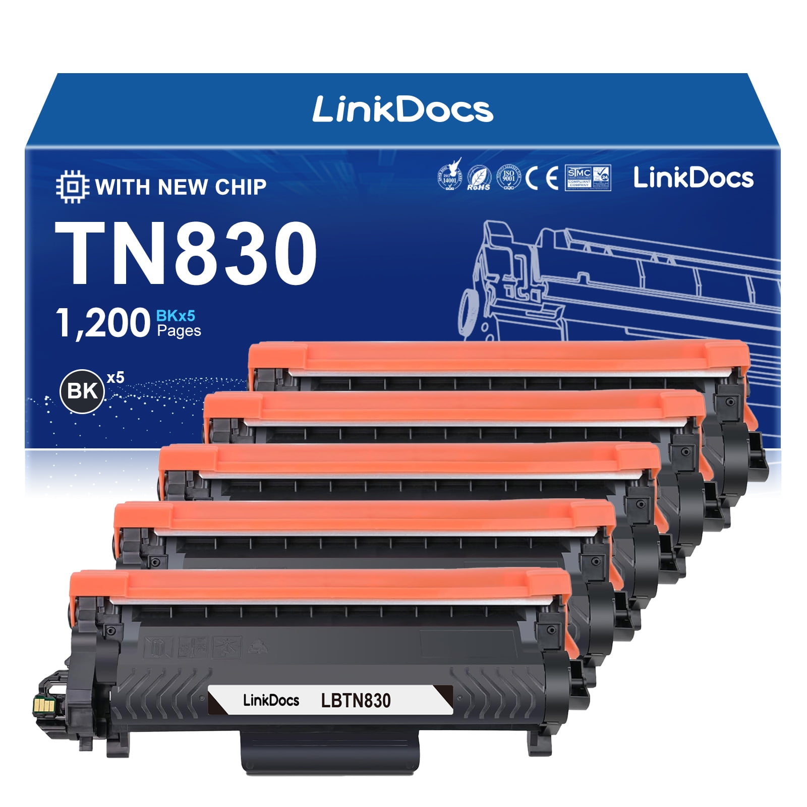 Cartuccia Toner Nero 1-4 Pezzi TN830 Per Brother DCP-L2640DW MFC - Foto 3