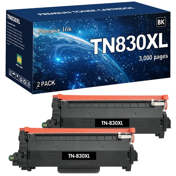 TN830 TN830XL Toner Cartridges Compatible for Brother TN830XL TN-830XL TN830 TN-830 for Brother DCP-L2640DW HL-L2460DW HL-L2405W MFC-L2820DW HL-L2400D HL-L2480DW Printer | 2 Pack