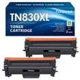 thumbnail image 1 of TN830 TN830XL Toner Cartridges Compatible for Brother TN830XL TN-830XL TN830 TN-830 for Brother DCP-L2640DW HL-L2460DW HL-L2405W MFC-L2820DW HL-L2400D HL-L2480DW Printer | 2 Pack, 1 of 7