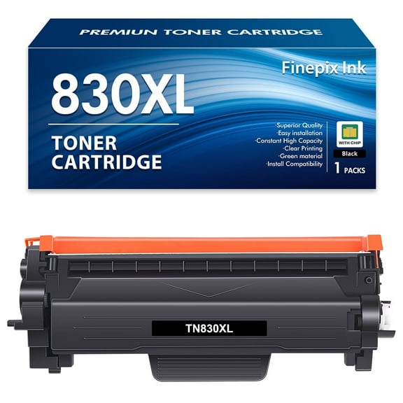 TN830 TN830XL Toner Cartridges Compatible for Brother TN830XL TN-830XL TN830 TN-830 for Brother DCP-L2640DW HL-L2460DW HL-L2405W MFC-L2820DW HL-L2400D HL-L2480DW Printer | 1 Pack