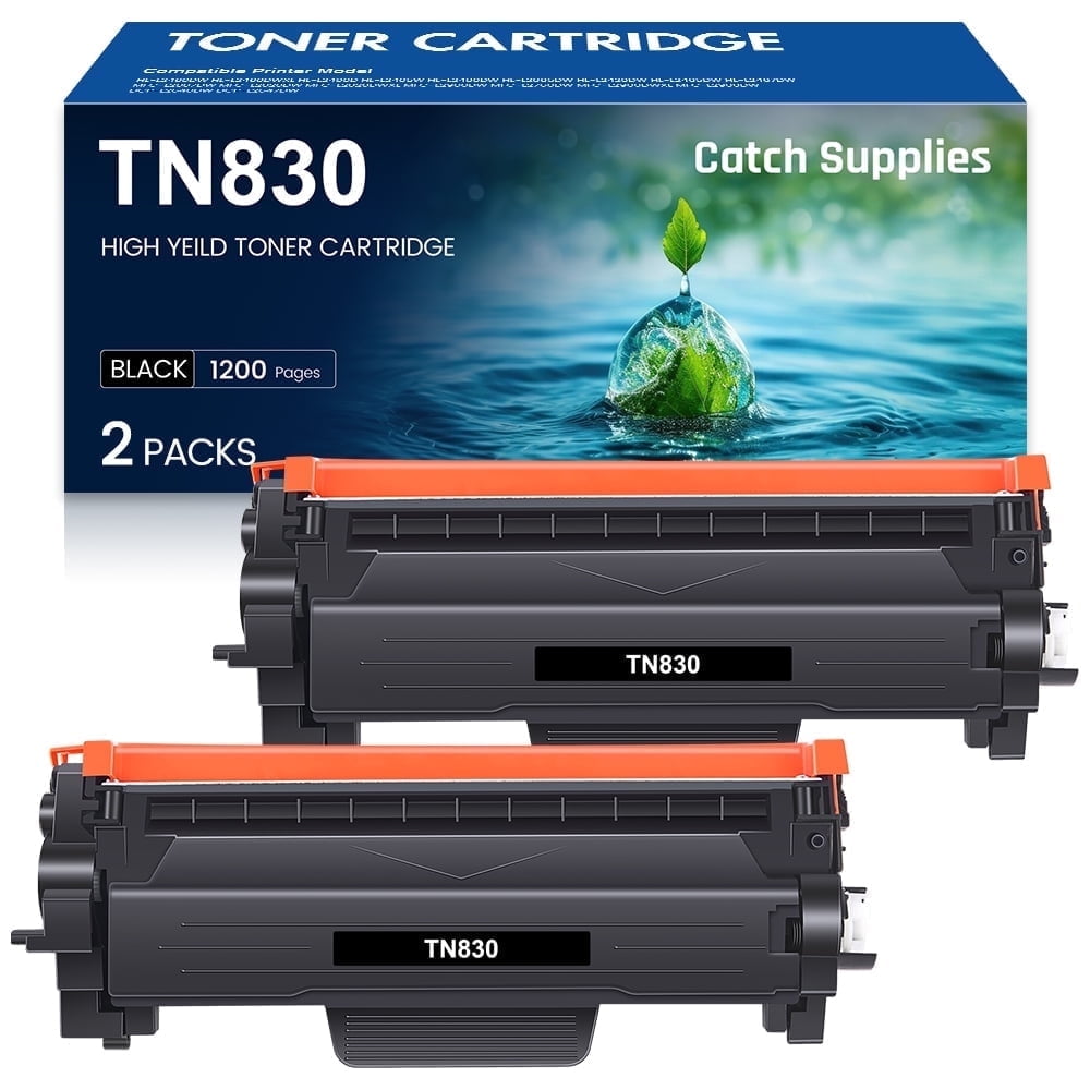 TN830 Toner Cartridges TN 830XL 2 Pack Compatible for Brother HL-L2460DW  HL-L2465DW DCP-L2640DW TN-830 TN830XL with Chip use for MFC-L2820DW Laser  Printers (Black,high Yield) - Walmart.com, image size:1000x1000