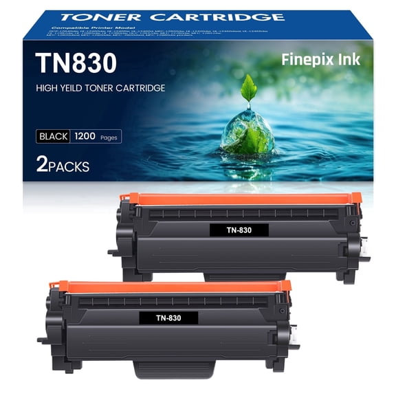 TN830 TN 830XL Toner Cartridges Compatible for Brother TN-830 TN830 TN830XL MFC-L2820DW HL-L2405W HL-L2460DW DCP-L2640DW HL-L2480DW HL-L2465DW Laser Printers (Black 2-Pack)