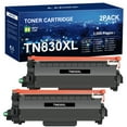 thumbnail image 1 of TN830 XL High Yield Toner Cartridge Black Compatible for Brother TN830XL TN830 TN 830XL HL-L2460DW HL-L2405W DCP-L2640DW MFC-L2820DW HL-L2400D L2405W L2480DW MFC-L2820DWXL Printer Ink 2-Pack, 1 of 8