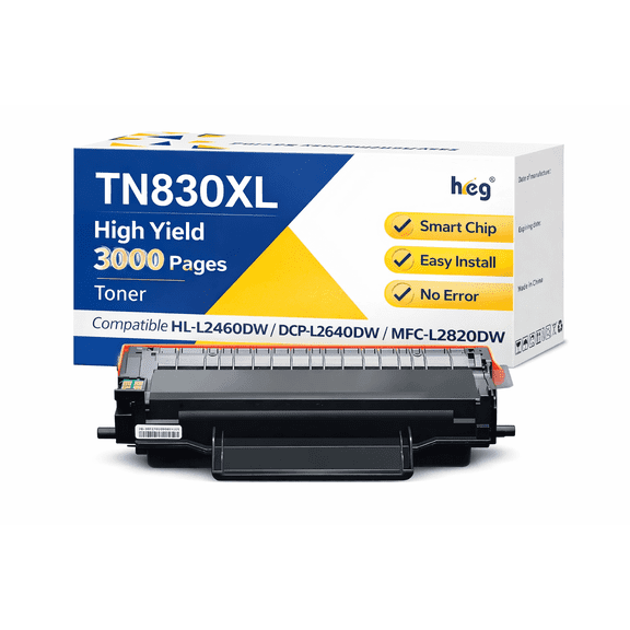TN830XL Toner Cartridge Replacement for Brother DCP-L2640DW HL-L2460DW L2480DW L2400D L2405W Printer(1 Pack)