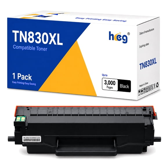 TN830XL Toner Cartridge Replacement for Brother TN830, Black High Yield for HL-L2460DW HL-L2405W DCP-L2640DW MFC-L2820DW, 1 Pack