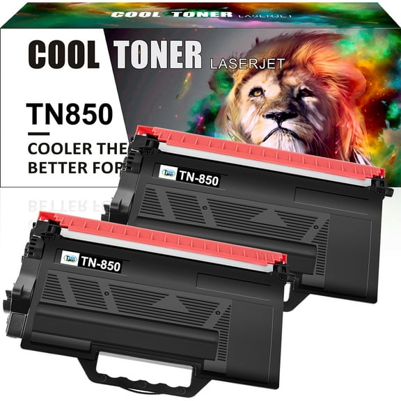 TN850 Compatible for Brother TN-880 TN-850 TN-820 TN820 Toner Cartridges High Yield Work with HL-L6200DWT L6200DW L5200DW L5100DN MFC-L5800DW L5700DW L6700DW L6800DW 2 Black