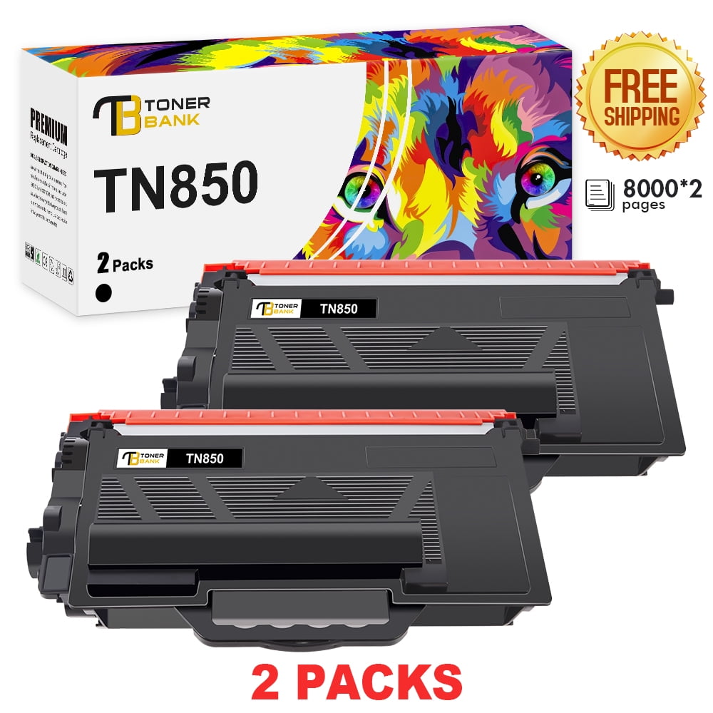 Først bestøve Installere TN850 High Yield Toner Cartridge Compatible for Brother TN850 TN-850 TN820  TN 850 TN-820 MFC-L5900DW HL-L6200DW HL-L6200DWT HL-L5200DW MFC-L5700DW  MFC-L5850DW MFC-L6800DW Printer Ink (Black, 2-Pack) - Walmart.com