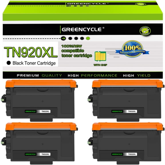 TN920XL Toner Cartridge Compatible Replacement for Brother TN920 TN-920XL TN-920 TN920XXL TN920UXXL High Yield use with HL-L6210DW HL-L5210DW HL-L6210DWT HL-L5210DN HL-L5210DWT(4 Black , with Chip )