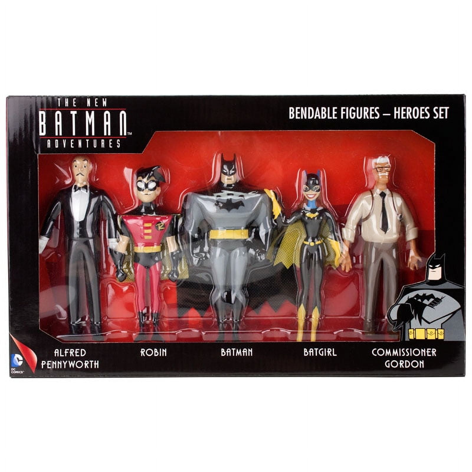 バットマン　アドベンチャーズ フィギュア5体セット TNBA Heroes 5-Piece Bendable Set - Batman, Robin, Batgirl