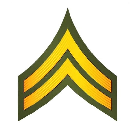 Army Corporal Rank Edible Image Icing Cake Topper for Quarter Sheet Cake, by Tnct.