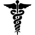 thumbnail image 1 of Caduceus Medical Symbol Edible Image Icing Cake Topper for Quarter Sheet Cake, by TNCT, 1 of 4