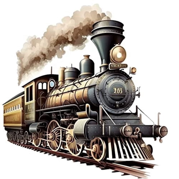 Steam Train #1 Edible Image Icing Cake Topper for Quarter Sheet Cake, by TNCT