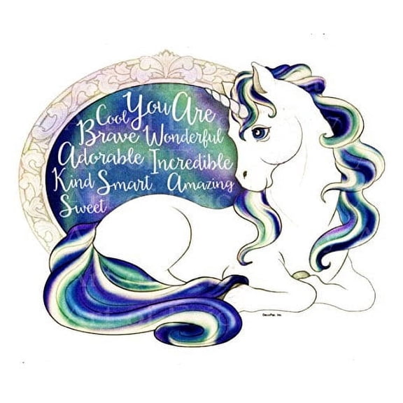 Unicorn Birthday Edible Image Icing Cake Topper for Quarter Sheet Cake, by Tnct.
