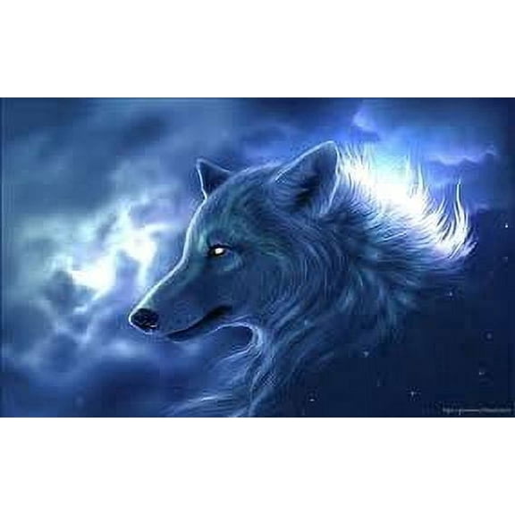 Wolf Edible Image Icing Cake Topper for Quarter Sheet Cake, by Tnct.