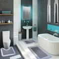 thumbnail image 1 of TNDBKQWR 3PC Non Slip Bath Rug Bath Room Mat Set Non Slip Bathroom Rug Bath Mat Bathroom Rug Mat Bathroom Mats Sets Clearance Bathroom Rugs (Blue), 1 of 6
