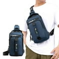 thumbnail image 1 of TNDBKQWR Mens Sling Bags Crossbody Men's Chest Bag Front Pack Over Shoulder Bags Small Hiking Backpack Travel Shoulder Bag, Blue, 1 of 8