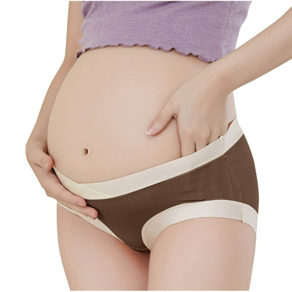 TNDBKQWR Women Clothes Clearance Sale Women Panties Cotton Panties Seamless Maternity Underwear Womens Underwear Briefs, Brown, L