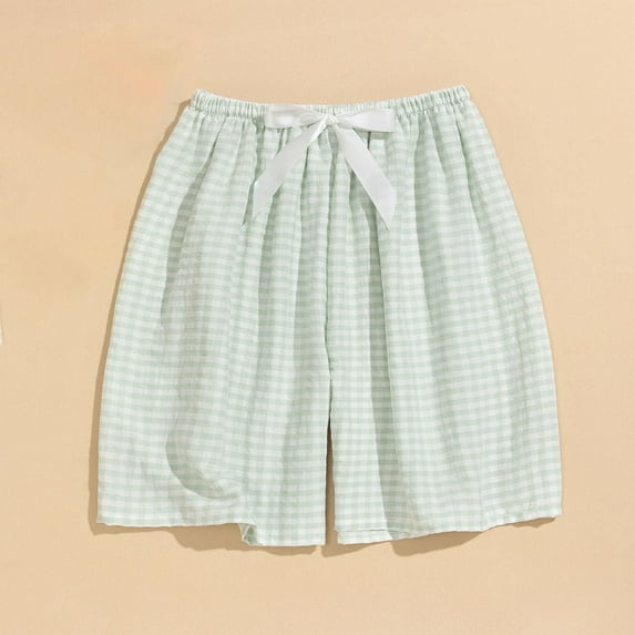 TNDBKQWR Women's Summer Shorts, Womens Lounge Shorts Elastic Womens Shorts Women Shorts Comfy Soft Shorts Green, Free Size