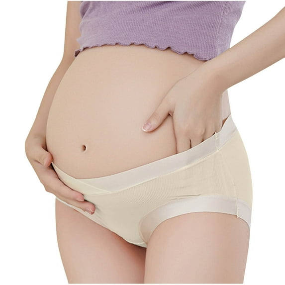 TNDBKQWR Womens Clothes Clearance Sale Women's Cotton Underwear Women Underwear Plus Size No Show Maternity Underwear, Beige, M