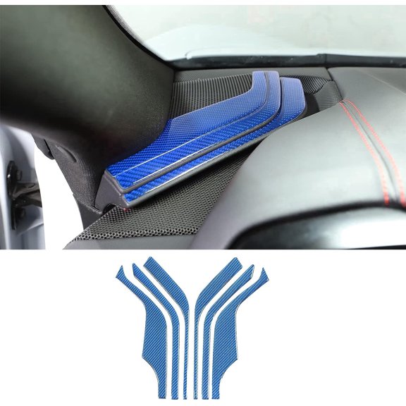 TNKI  Real Carbon Fiber Side Dashboard Panel Trim Sticker Compatible with Chevrolet Corvette C8 Stingray 2020-2023, Console Side Dash Board Panel Decoration Strip Sticker Accessories
