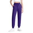 thumbnail image 1 of TNNZEET Women's Joggers with Pockets - High Waisted Sweatpants Tapered Leg Drawstring Lightweight Athletic Pants for Sports and Casual Wear,Purple,S, 1 of 3