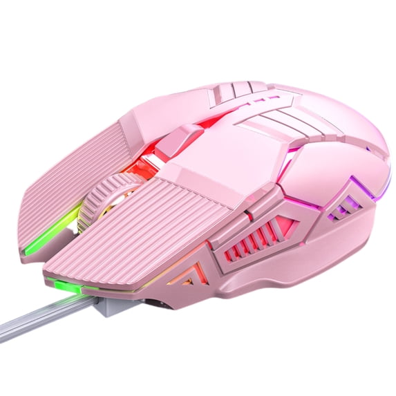 TNOBHG 6-button Gaming Mouse Usb Wired Mouse Seven-color Backlight Gaming Mouse 3200dpi Adjustable 6 Ergonomics Plug Play Laptop Mice Computer Accessories