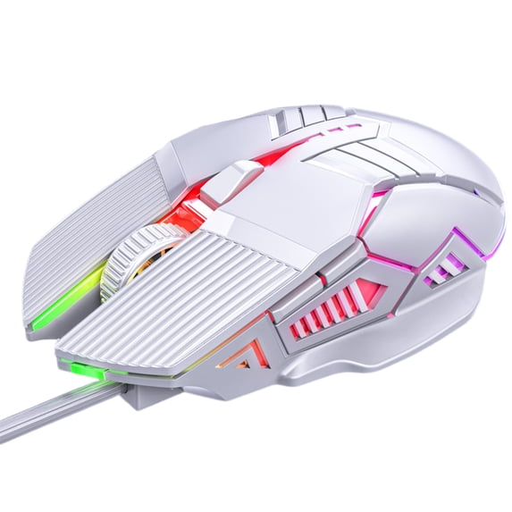 TNOBHG 6-button Gaming Mouse Usb Wired Mouse Seven-color Backlight Gaming Mouse 3200dpi Adjustable 6 Ergonomics Plug Play Laptop Mice Computer Accessories