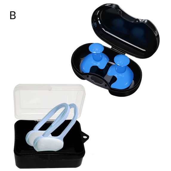 TNOBHG Anti-slip Nose Clip Swimming Nose Clip Earplug Waterproof Beginners Kids Adults Colorful Accidental Emergency Stopper Nasal Clip Swimming Accessories