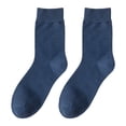 thumbnail image 1 of TNOBHG Breathable Business Socks for Men Men's Solid Color Cotton Socks Stretchy Mid-calf Breathable Business Style Sweat-absorbent Deodorant Daily Wear, 1 of 8