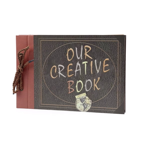 TNOBHG Diy Photo Book Vintage Kraft Paper Lace-up Scrapbook Photo Album Diy Hard Cover Loose Leaf Wedding Travel Baby Family Children Anniversary Picture