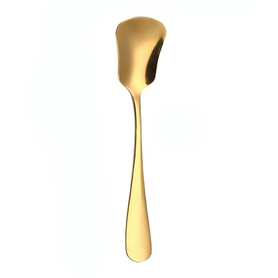 TNOBHG Durable Stainless Steel Cutlery Stainless Steel Spoon Gourd Shape Long Handle Colorful Dessert Cake Soup Salad Coffee Ice Cream Scoop Kitchen Utensil
