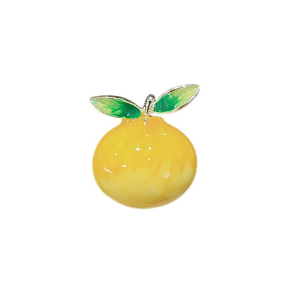 Exquisite Brooch Women Brooch Yellow Peach Shape Stainless Anti-slip Wear-resistant Coat Collar Hat Scarf Decoration Clothes Pin Garment Jewelry
