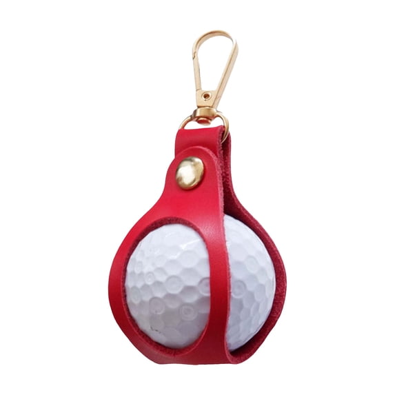 TNOBHG Faux Leather Golf Bag Golf Ball Bag with Clip Faux Leather Anti-slip Portable Golf Ball Holder Metal Buckle Organizer Portable Golf Bag