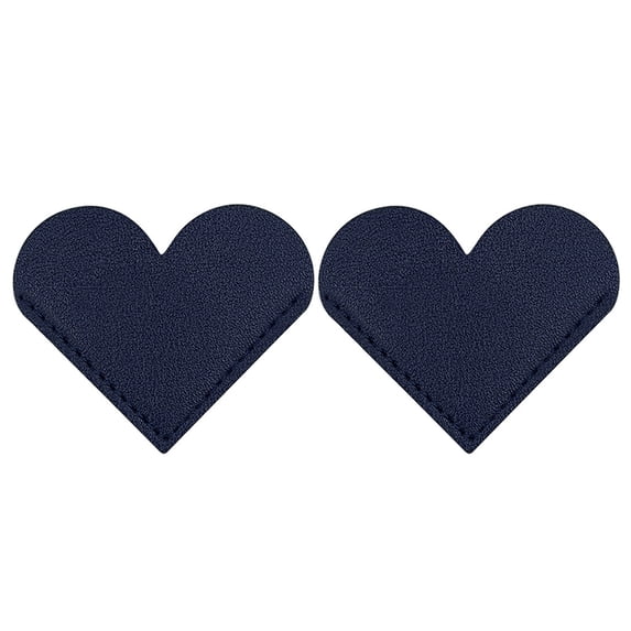 TNOBHG Faux Leather Heart Bookmark 2pcs Simple Heart Shape Bookmarks Handmade Artificial Leather Label Notepad Label Book Reading Bookmarks Wipe Clean