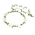 thumbnail image 1 of TNOBHG Girl Flower Crown Tiara Green Leaf Flower Decor Garland Headdress Bridal Floral Garland Headdress with Ribbon Wedding Birthday Party Photo Props, 1 of 8