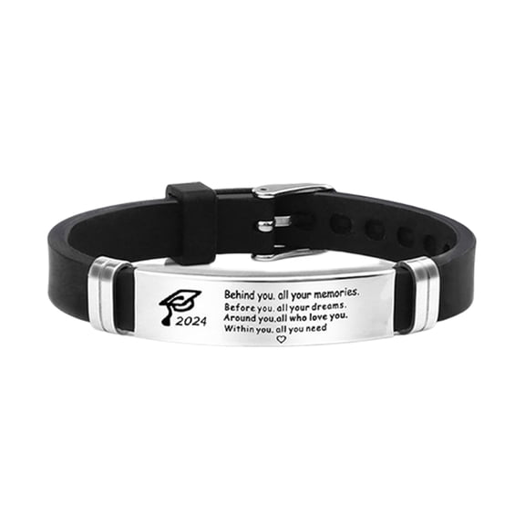 TNOBHG Graduation Bracelet 2024 2024 Graduation Cuff Bracelet Proud Moment Bracelet for Her Inspirational Memory Gift for High School College for Graduation
