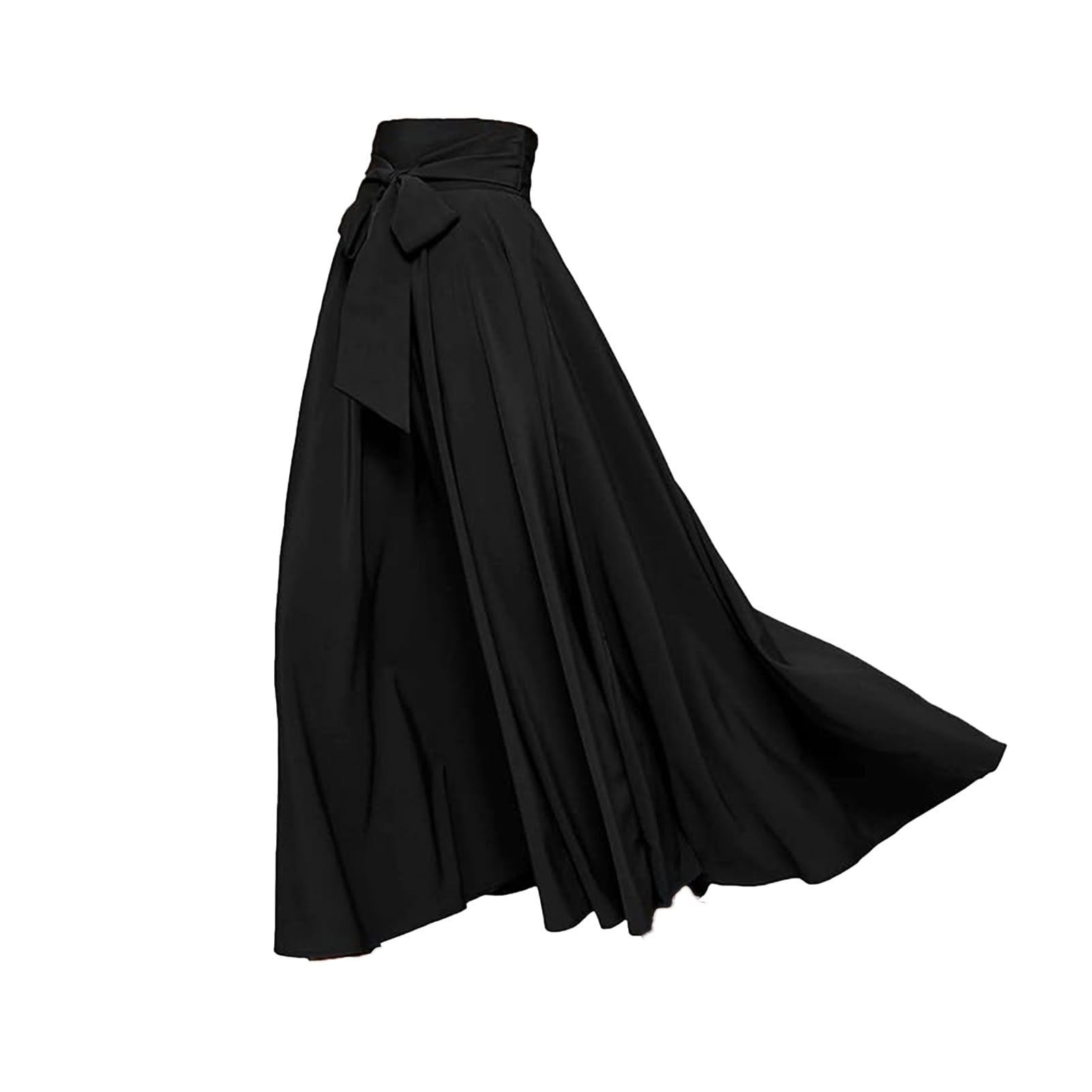 【COLOR iN ID】High Roll Up Long Skirt TNOBHG High Waist Women Skirt Women Maxi Skirt Lace-up High